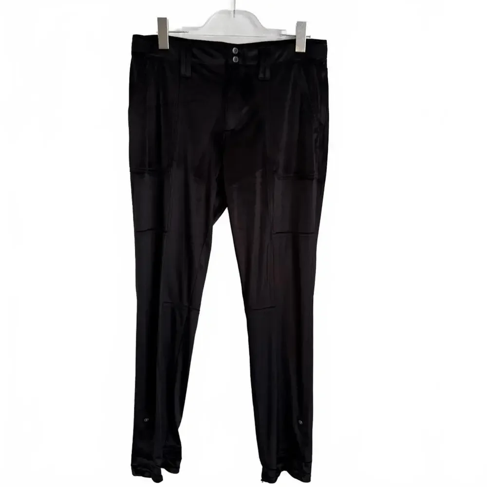 White House Black Market | Black Velour Crushed Velvet‎ Convertible Pants Sz 10